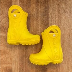 CROCS Kids Yellow Rain & Snow Boots